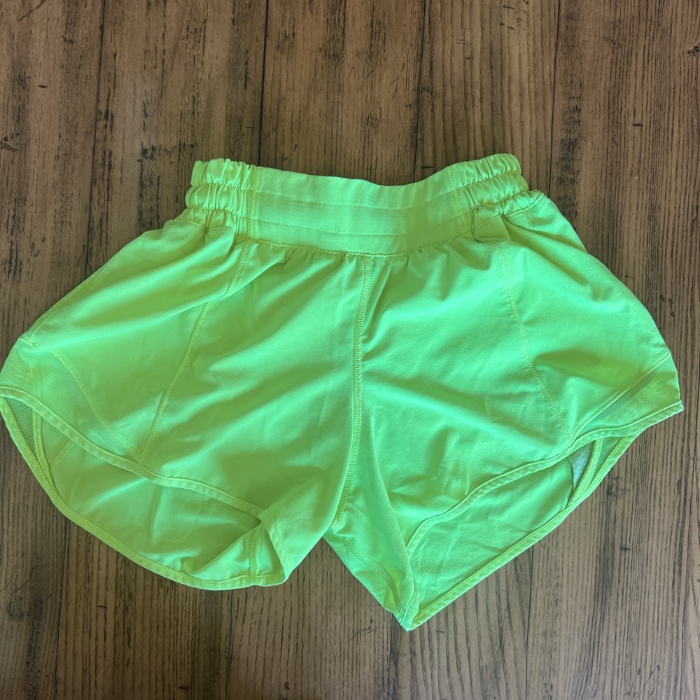 Lululemon Athletica Neon Yellow Athletic Shorts